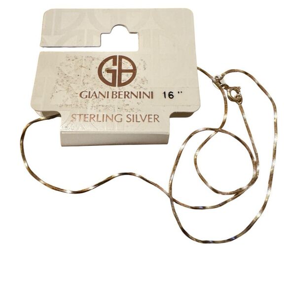 Giani Bernini Sterling Silver 16” box Chain Necklace - Picture 3 of 4